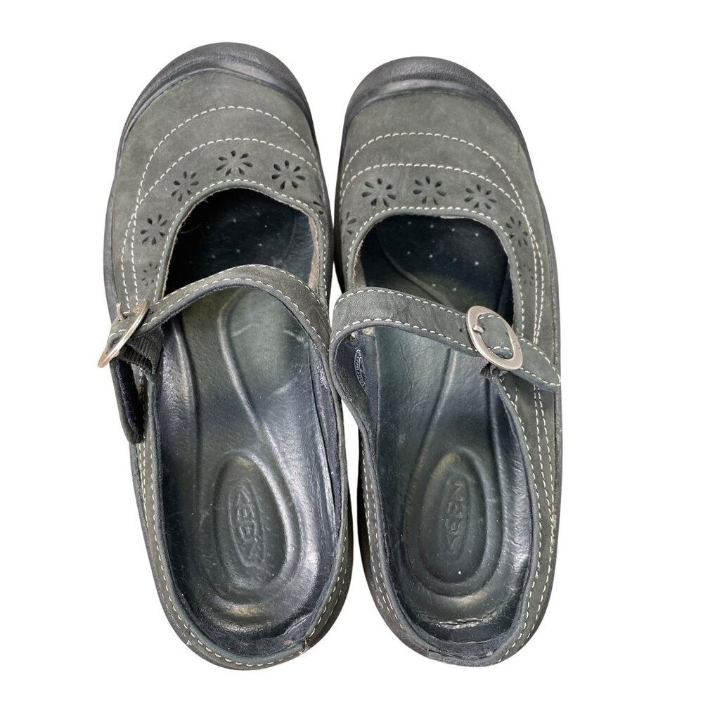 Keen Womens brown black leather Mary Jane sandals shoes size 7 SKU 8900 - Picture 15 of 16